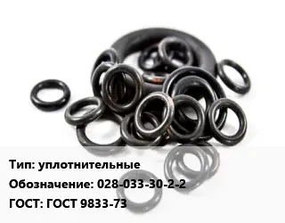 Кольцо РТИ уплотнительные 028-033-30-2-2 ГОСТ: ГОСТ 9833-73